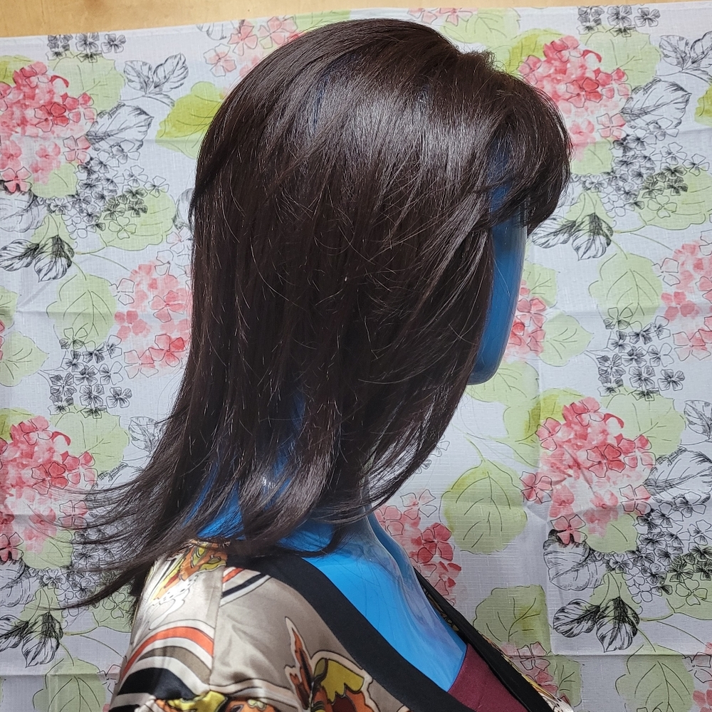 Natural brown with bang and layers wig 10-12' NWOT